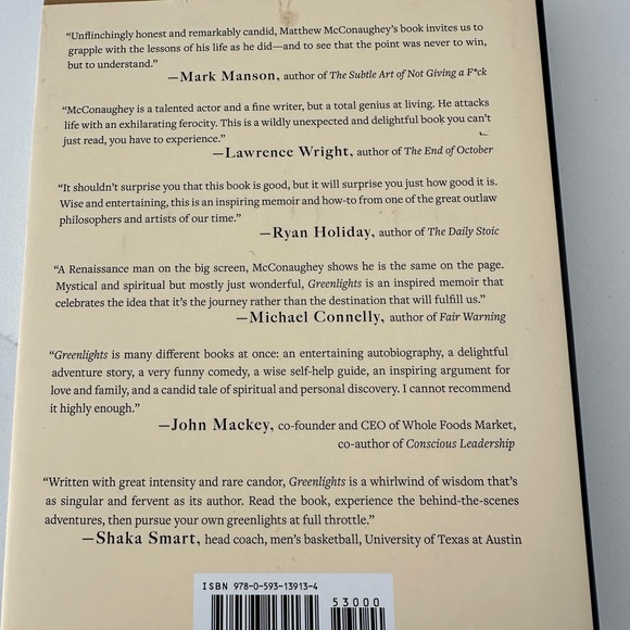 Greenlight book, by Matthew McConaughey. Number one New York Times bestseller! - Picture 3 of 6